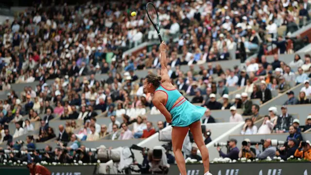 Aryna Sabalenka serves