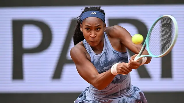 Coco Gauff in action
