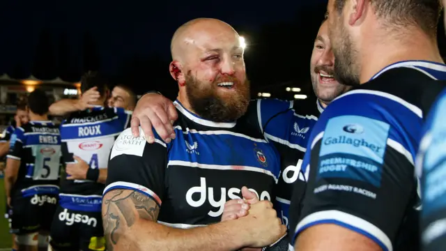 Bath celebrate victory over Bristol