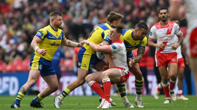 Hull KR's Jack Broadbent is tackled