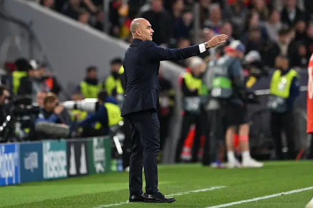 Roberto Martinez reacts
