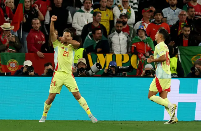 Mikel Oyarzabal of Spain celebrates