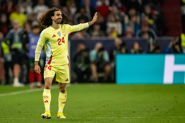 Marc Cucurella of Spain looks on