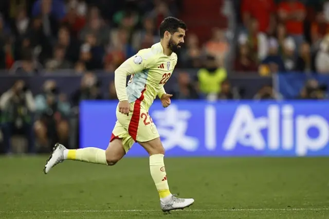 Isco of Spain runs on