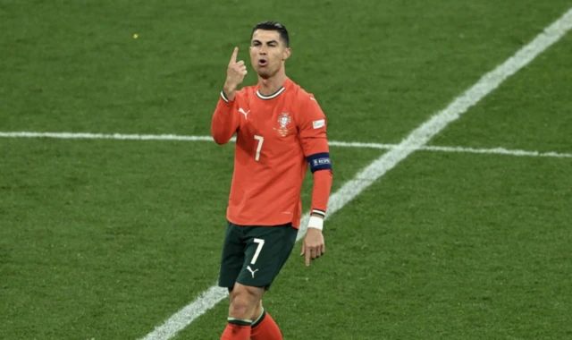 Portugal's Cristiano Ronaldo celebrates