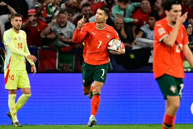 Cristiano Ronaldo scores