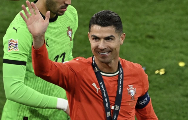 Portugal's Cristiano Ronaldo celebrates