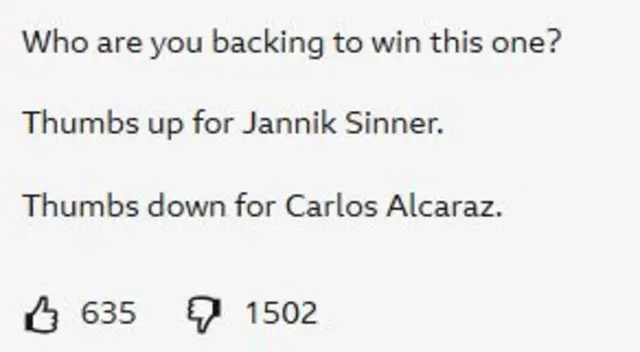 A vote on BBC Sport live text