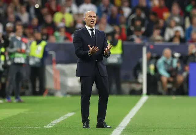 Roberto Martinez, Manager of Portugal, reacts