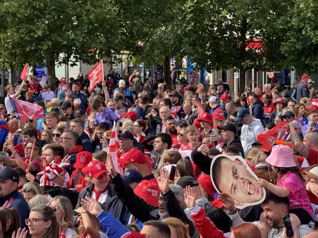 A crowd of people