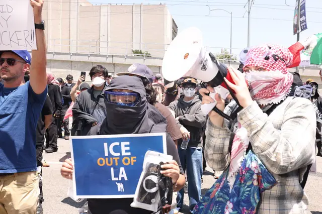 Confrontations between immigration rights supporters and Immigration and Customs Enforcement (ICE) and Department of Homeland Security (DHS) agents continue in Paramount, California