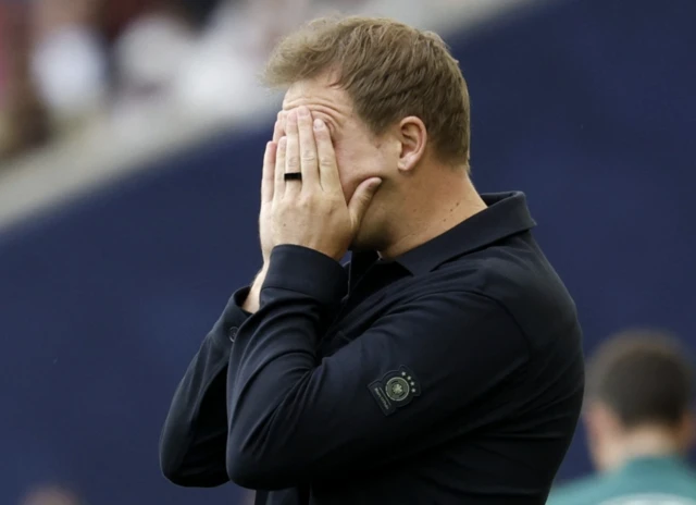 Germany coach Julian Nagelsmann reacts