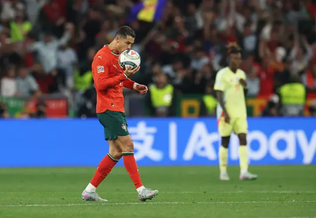 Cristiano Ronaldo of Portugal celebrates