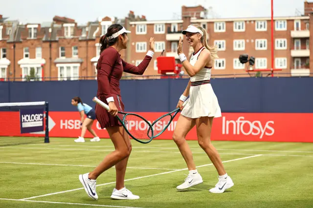 Emma Raducanu and Katie Boulter