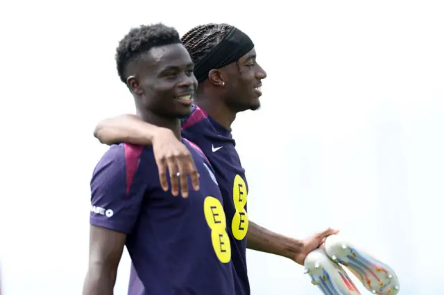 Bukayo Saka and Noni Madueke