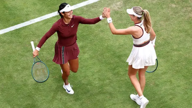 Emma Raducanu and Katie Boulter
