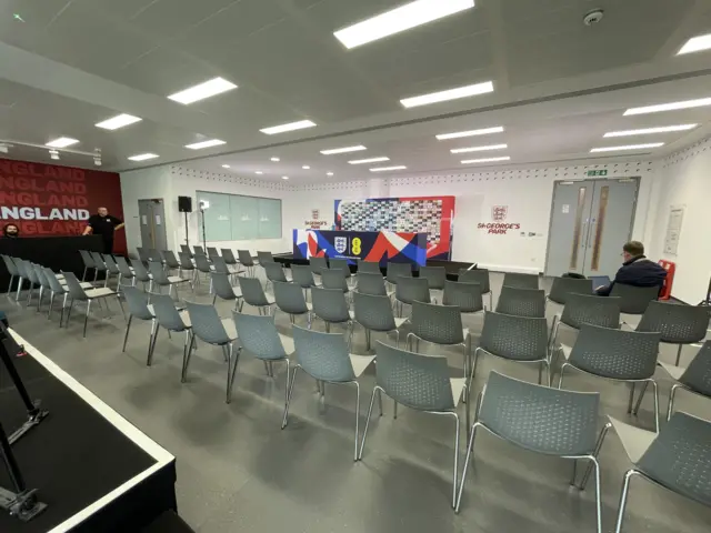 A picture of the England press conference