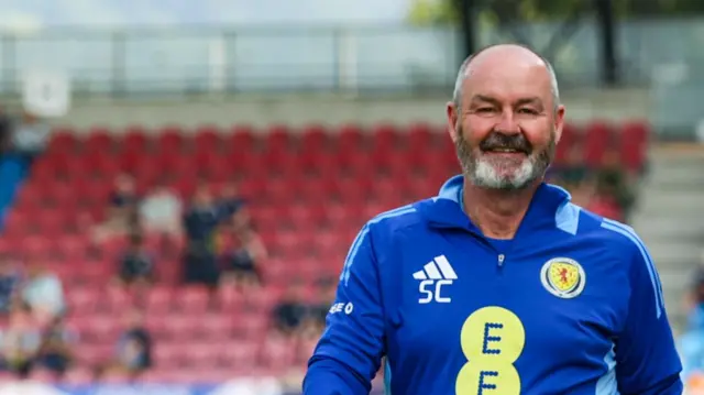 Scotland Head Coach Steve Clarke ahead of an International Friendly match between Liechtenstein and Scotland at Rheinpark Stadion