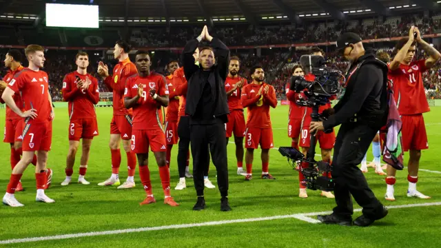 Wales applaud fans