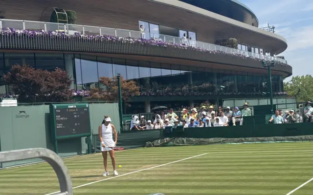 Tatjana Maria playing at Wimbledon