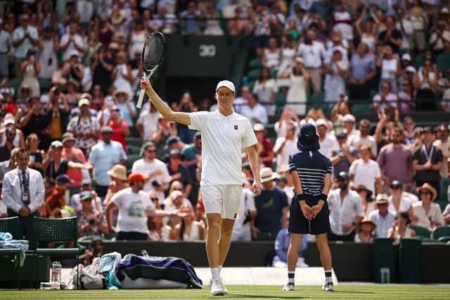 Jannik Sinner at Wimbledon