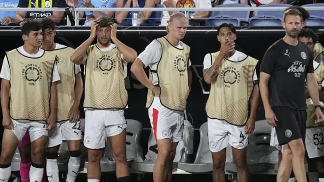 Manchester City players on the bench left stunned