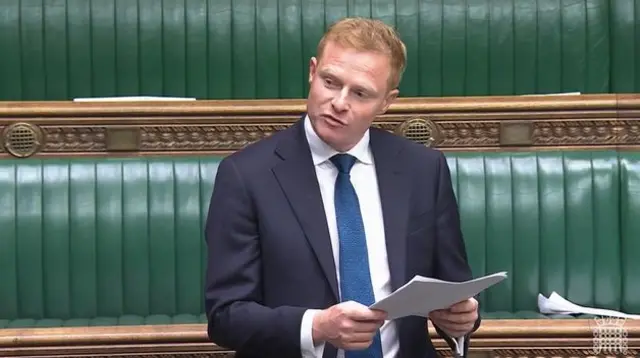 Robbie Moore speaks in the House of Commons