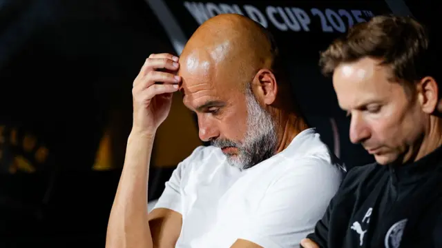 Guardiola during the game against Al Hilal
