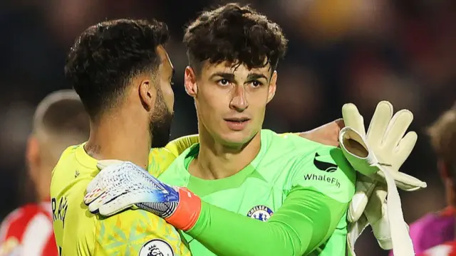 Raya and Kepa interact after a game