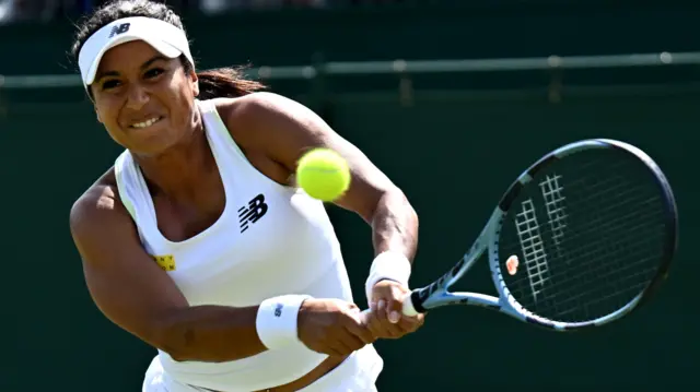 Heather Watson hits a backhand