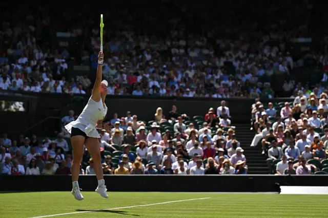 Barbora Krejcikova serves
