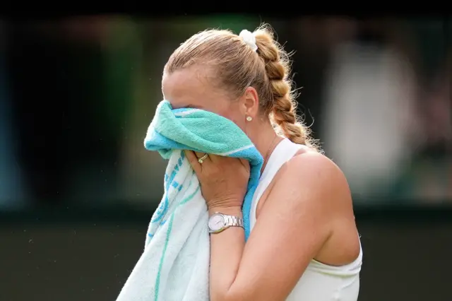 Petra Kvitova after losing at Wimbledon