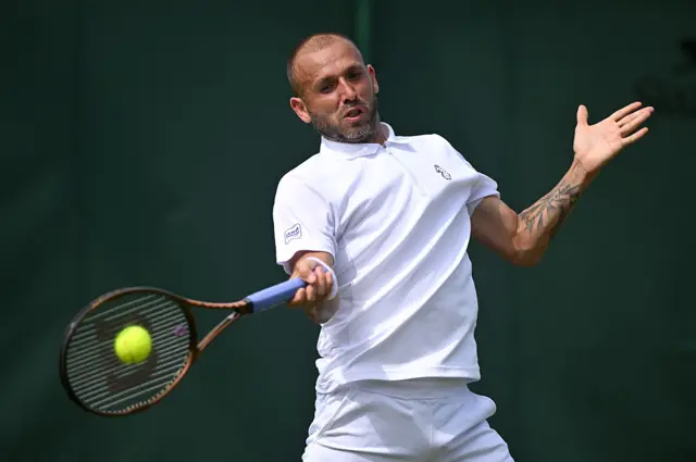 Dan Evans at Wimbledon