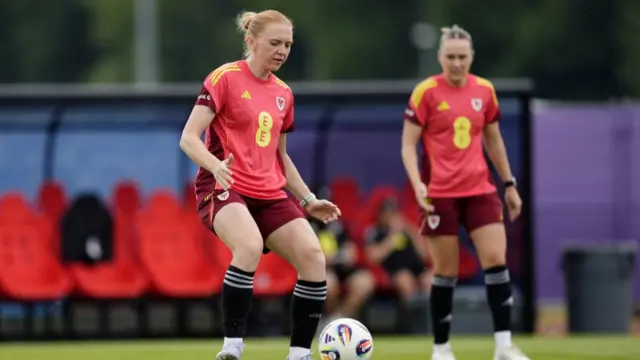 Wales' Ceri Holland during a training session at the Sportanlage Guttingersreut