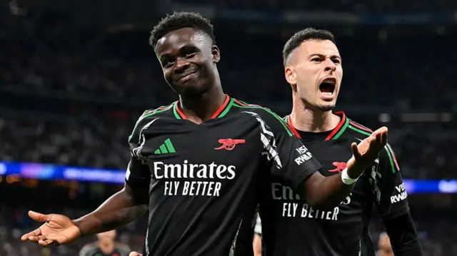 Bukayo Saka and Gabriel Martinelli