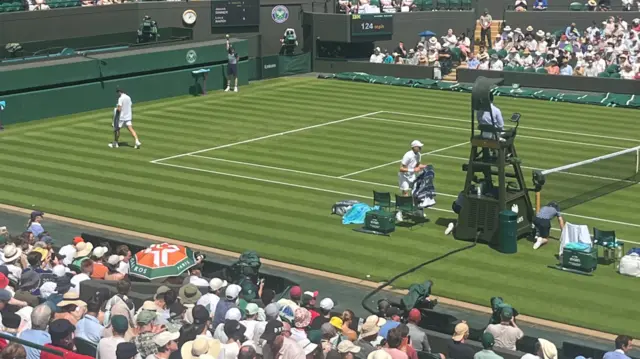 Jannik Sinner in action at Wimbledon
