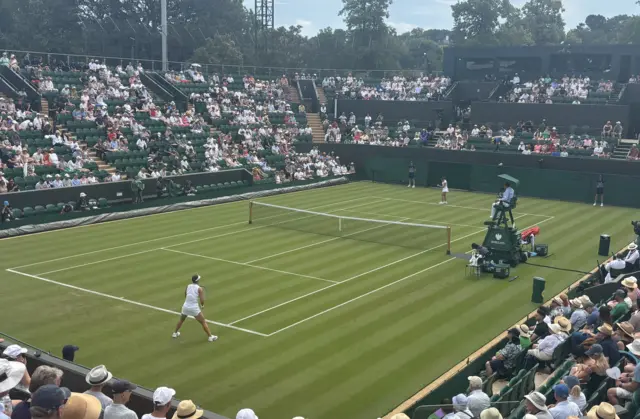 Jessica Pegula playing at Wimbledon
