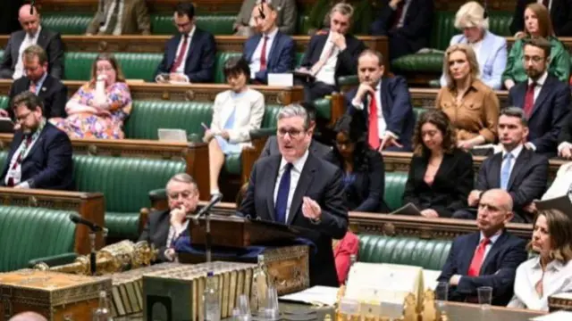 Starmer speaking in the Commons