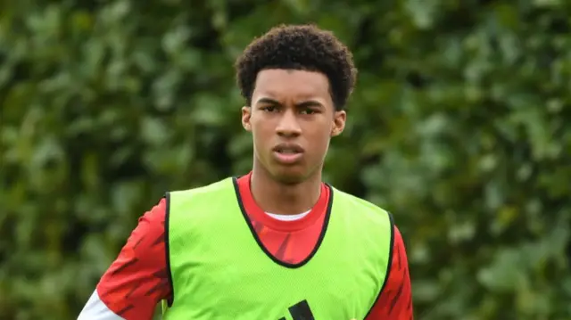 Zac Shuaib training for Arsenal
