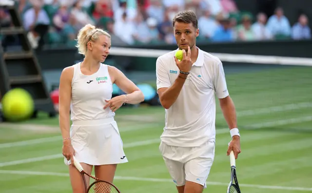 Sem Verbeek and Katerina Siniakova at Wimbledon