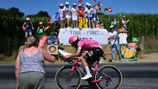 Ben Healy during stage six of the 2025 Tour de France