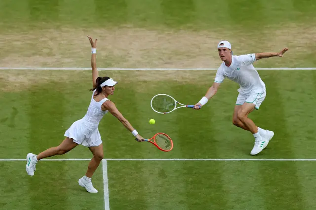 Joe Salisbury and Luisa Stefani at Wimbledon