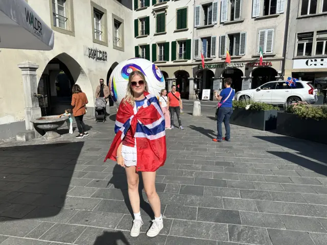 England fan in Norway kit