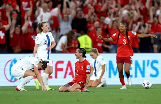 Geraldine Reuteler of Switzerland celebrates