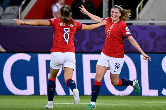 Signe Gaupset celebrates