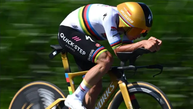Remco Evenepoel during stage five of the 2025 Tour de France