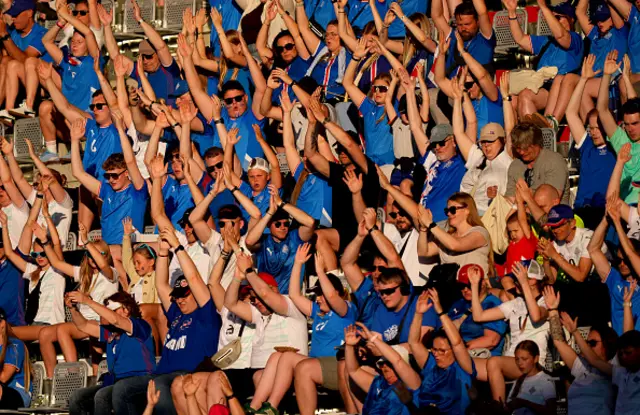 Fans of Iceland show their support