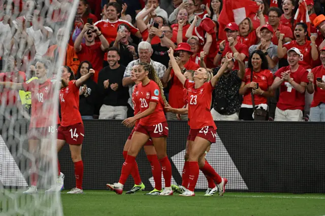 Alisha Lehmann celebrates