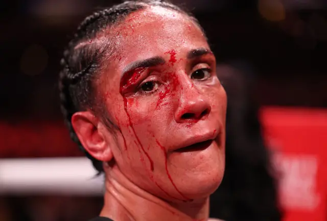Amanda Serrano with huge cut on eye