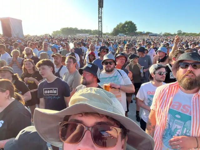 A wide shot of the crowd.